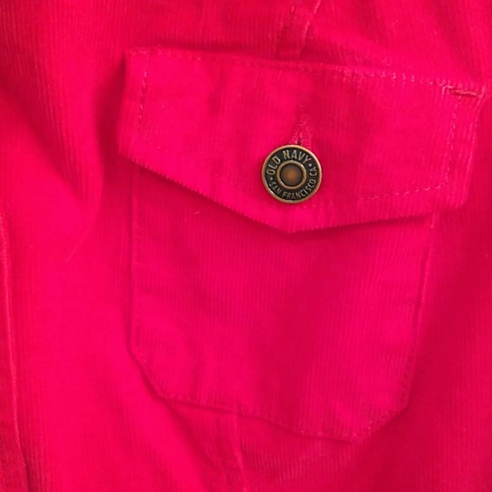 Red Corduroy Button Down Jacket - image 8